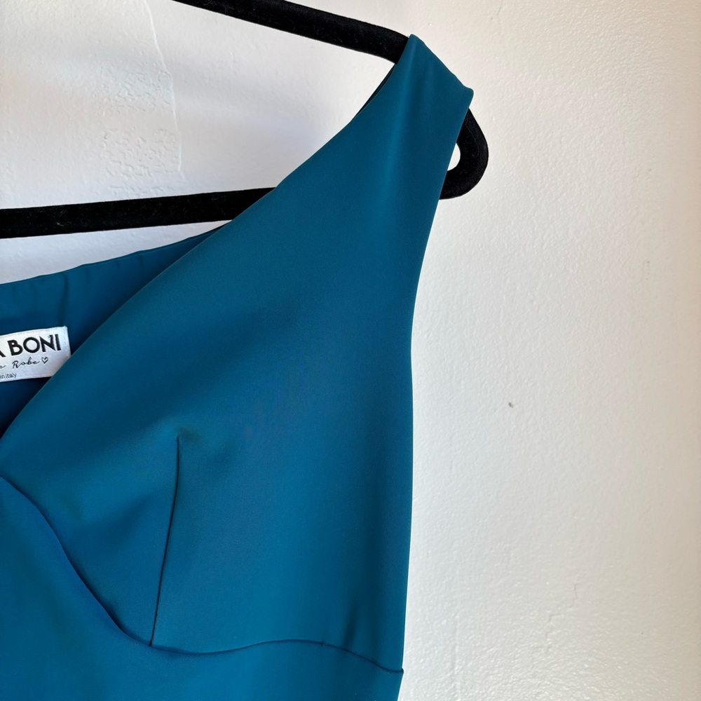 Chiara Boni La Petite Robe Dress Fit and Flare Teal Size 8/44 - Picture 12 of 16